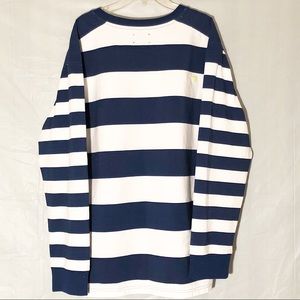 Tackma Women’s Navy Blue and White Nautical rugby pull over